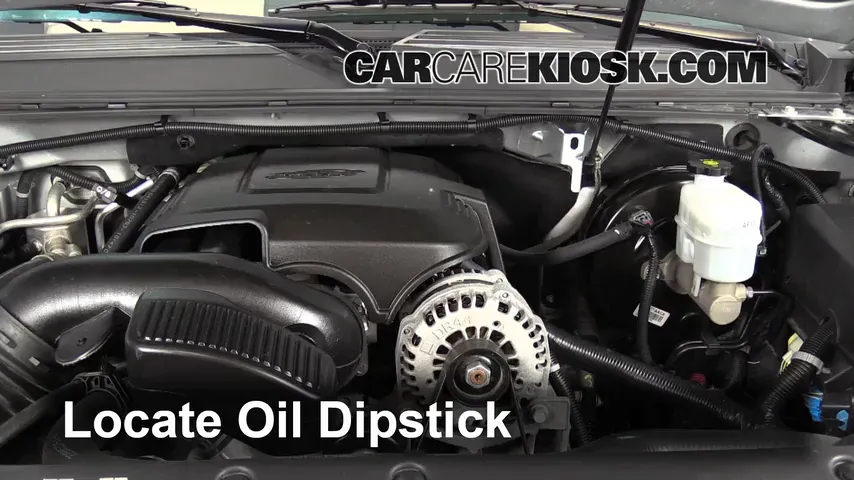 2013 Chevrolet Tahoe LT 5.3L V8 FlexFuel Aceite Controlar nivel de aceite